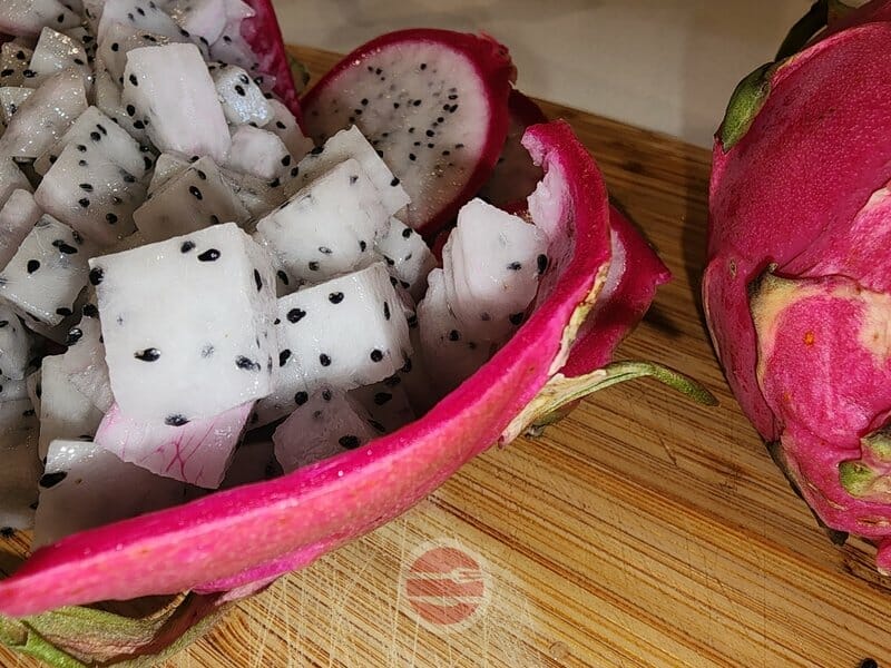 Dragon Fruit Peeled and Prepared