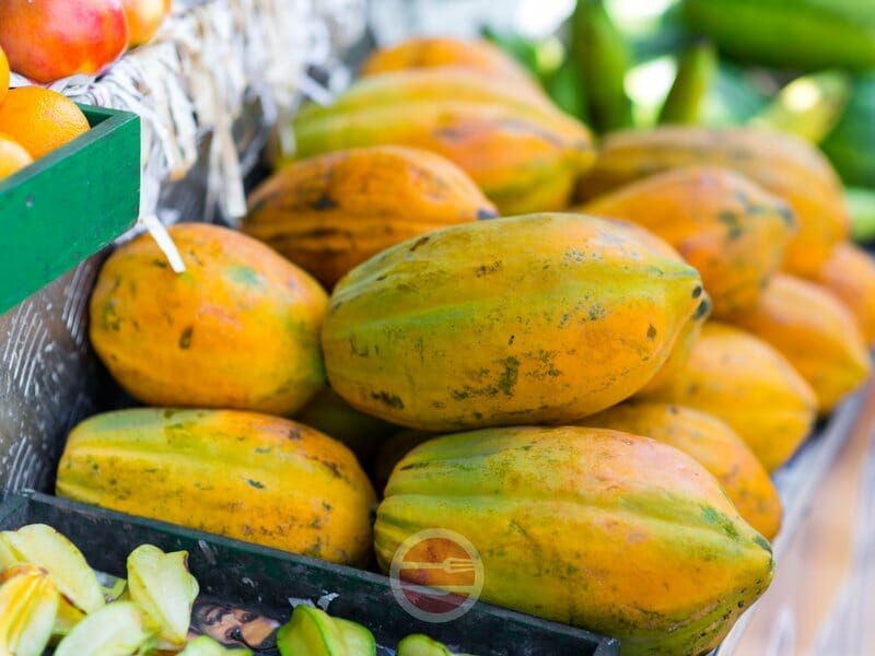 whole papaya fruit